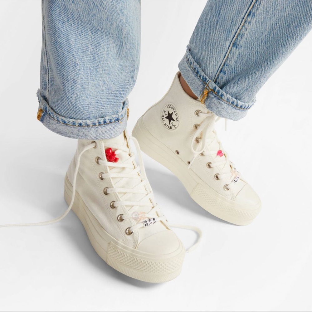 Converse Cream Canvas Sneakers